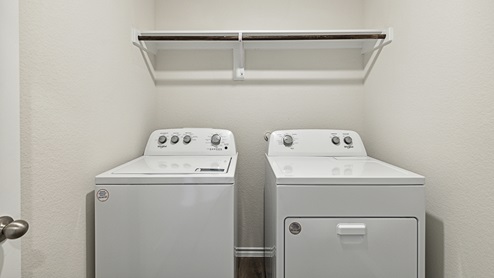 Model home - 2017 Wildcat Trail at Wildcat Ranch in Crandall, TX utility area for washer and dryer