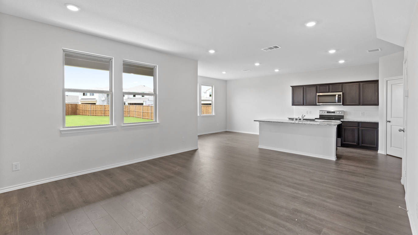 X30G open concept living area and kitchen