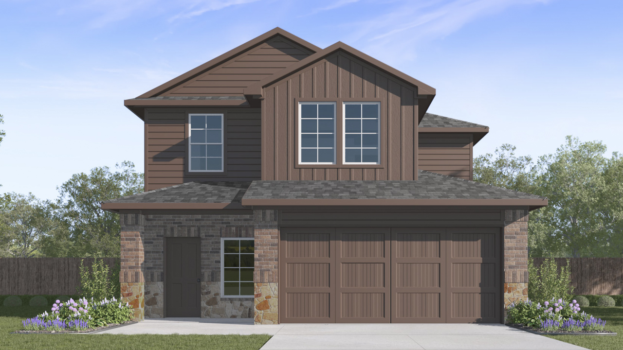 Two story home with 2 car garage