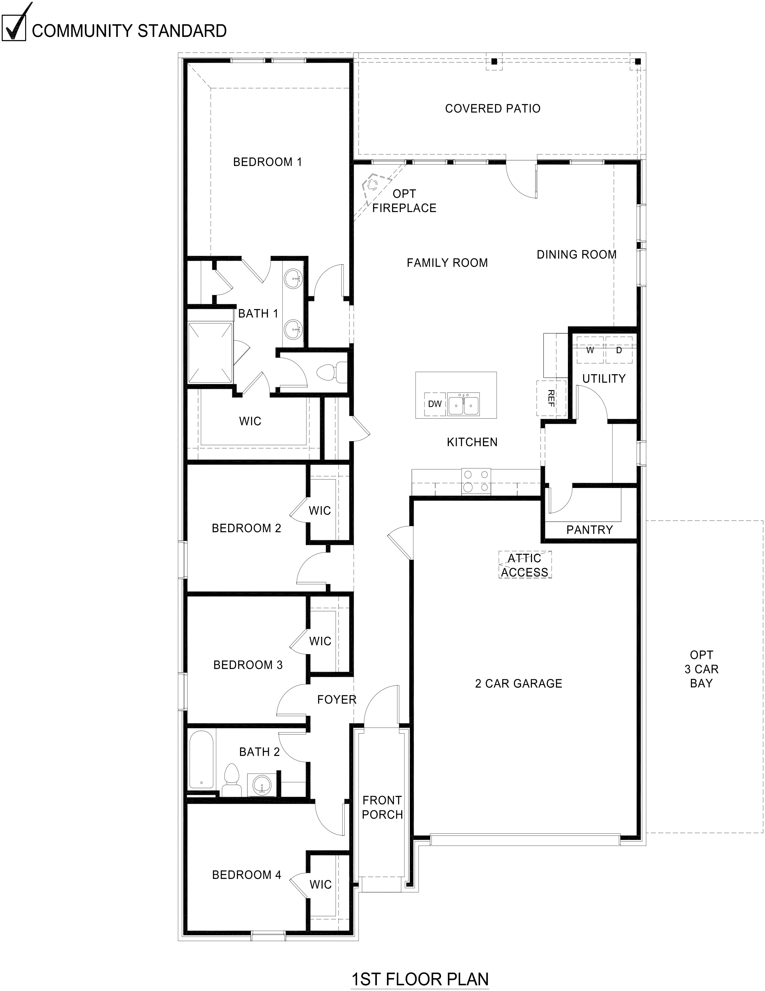Floor Plan in Woodcreek Fate, TX D.R. Horton