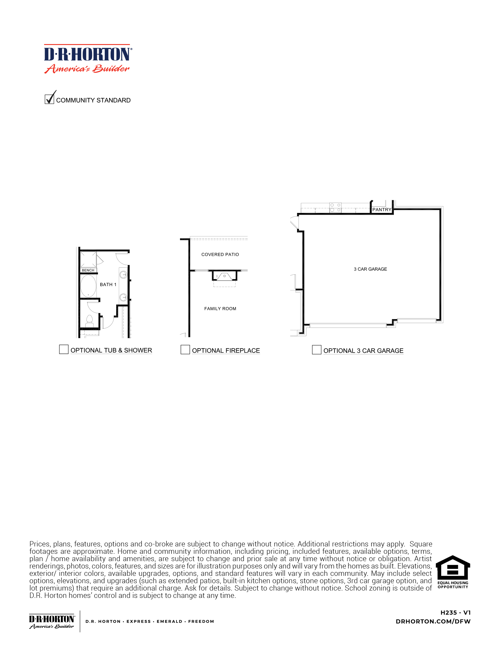 Floor Plan in Woodcreek Fate, TX D.R. Horton
