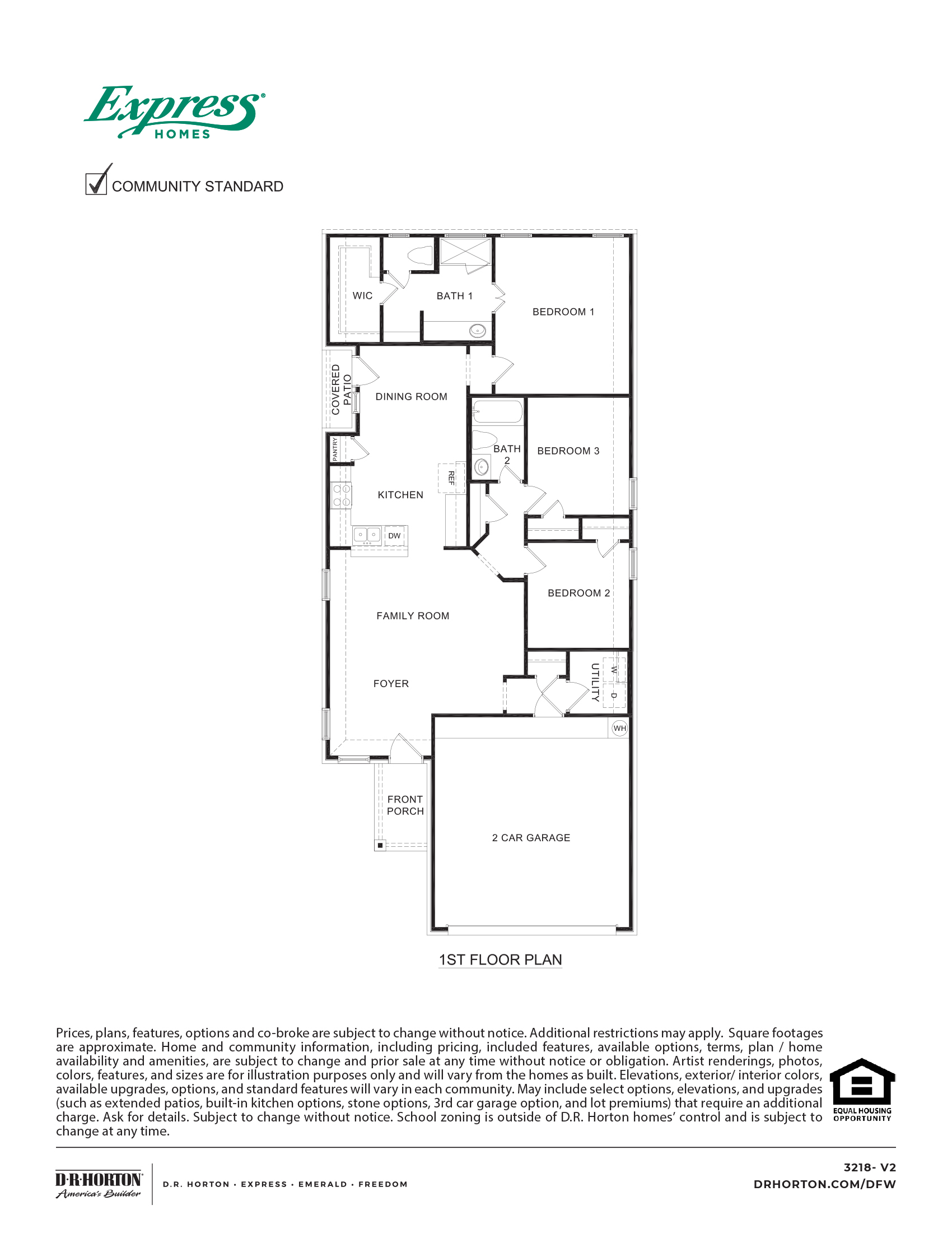 D R Horton Floor Plans Texas 59 - 1ro4bth
