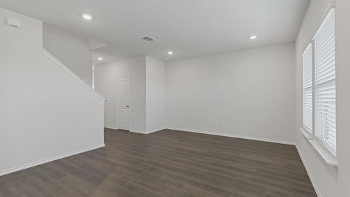 X30E living area with hardwood floors