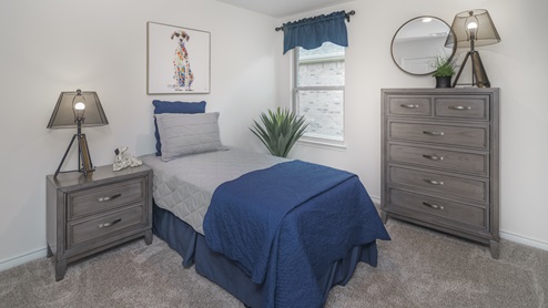 Bedroom with window and bedroom furniture