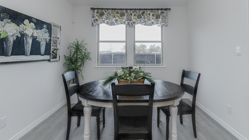 Dining area with windows