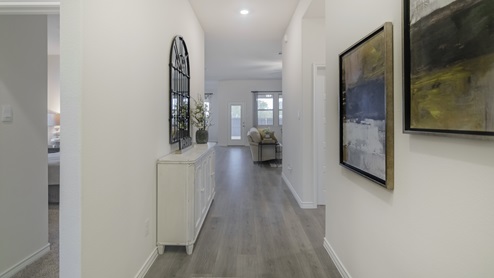 Elongated entry hallway