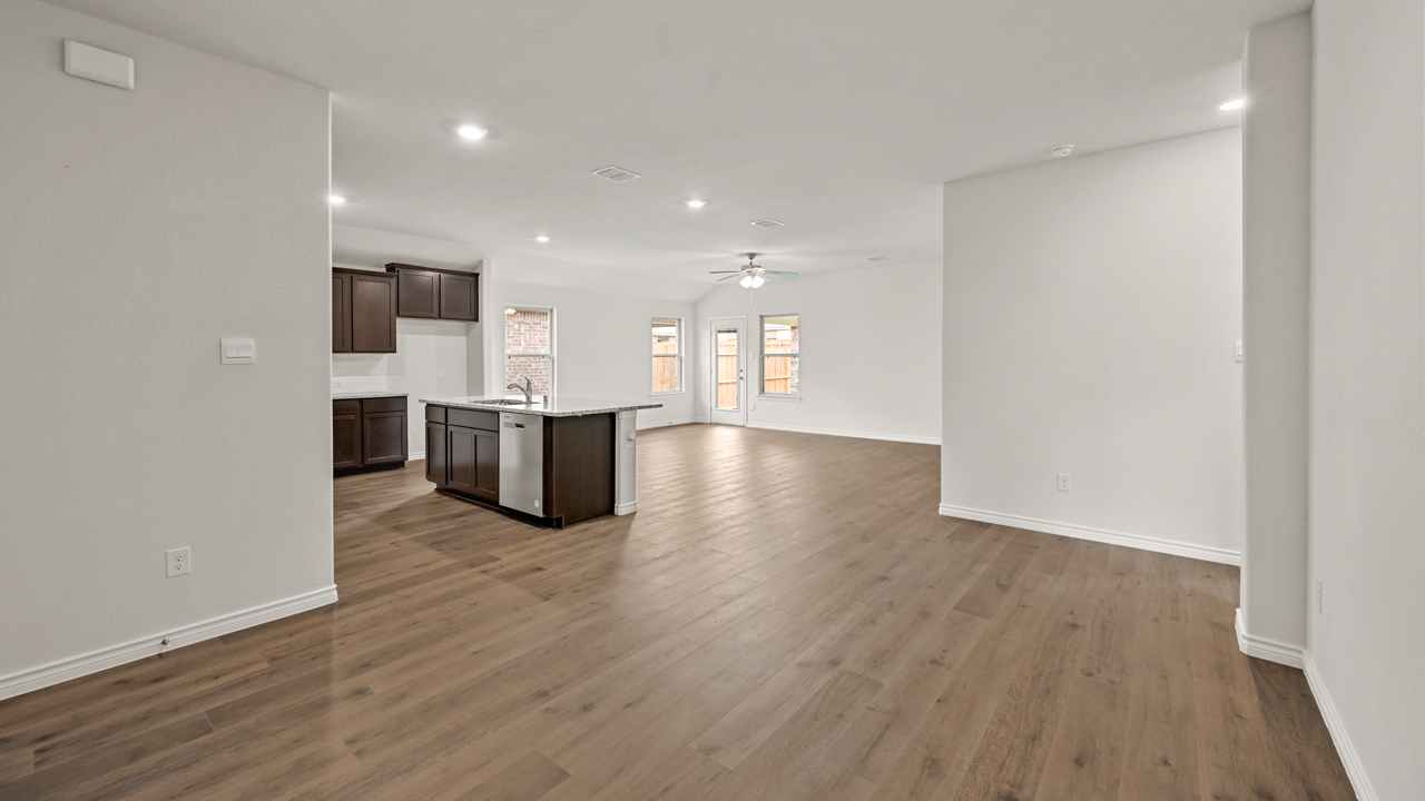 living and kitchen area of a home
