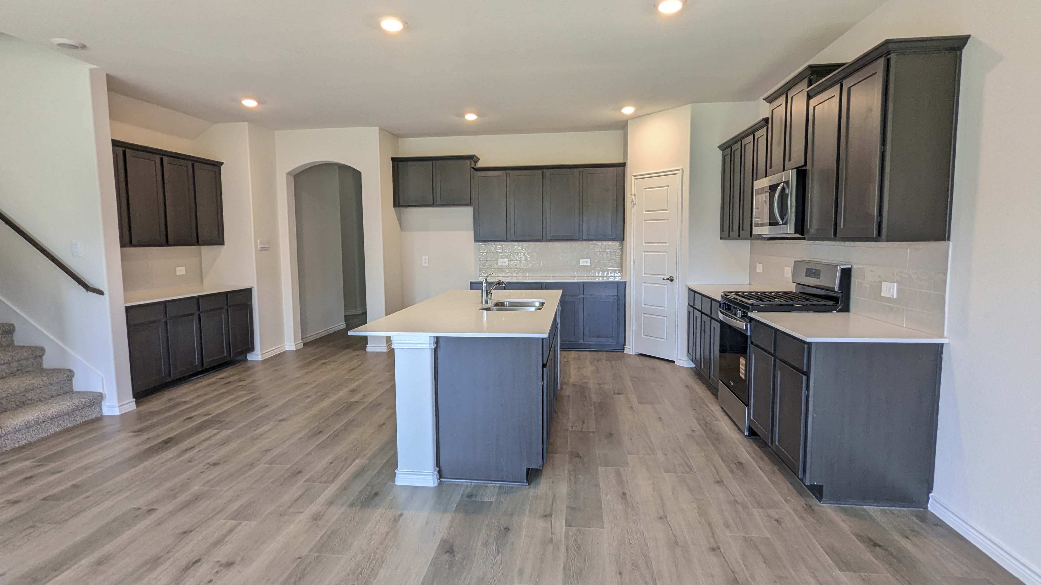 open concept kitchen with island