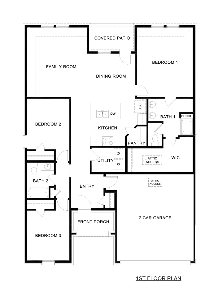 floorplan of one story home