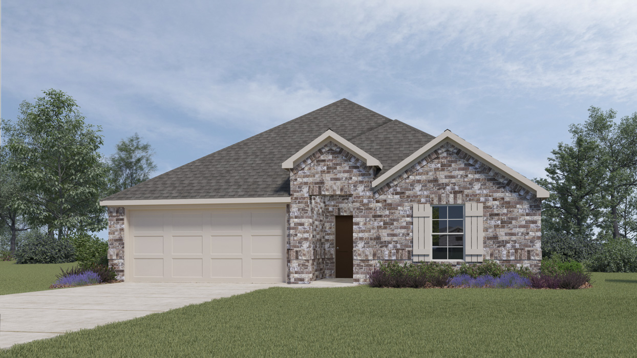 single story home rendering