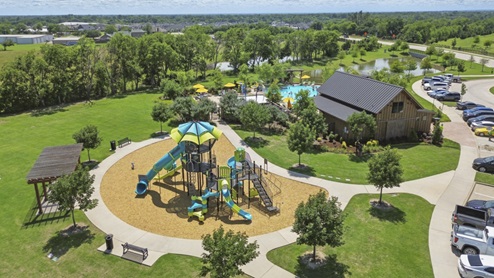 Trailstone community amenity playground and amenity clubhouse