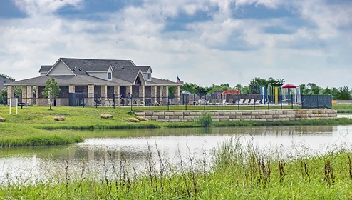 Valor farms amenities pond