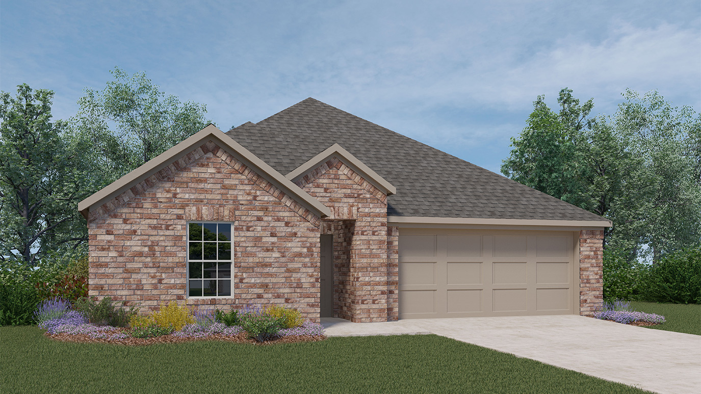exterior with brick and stone