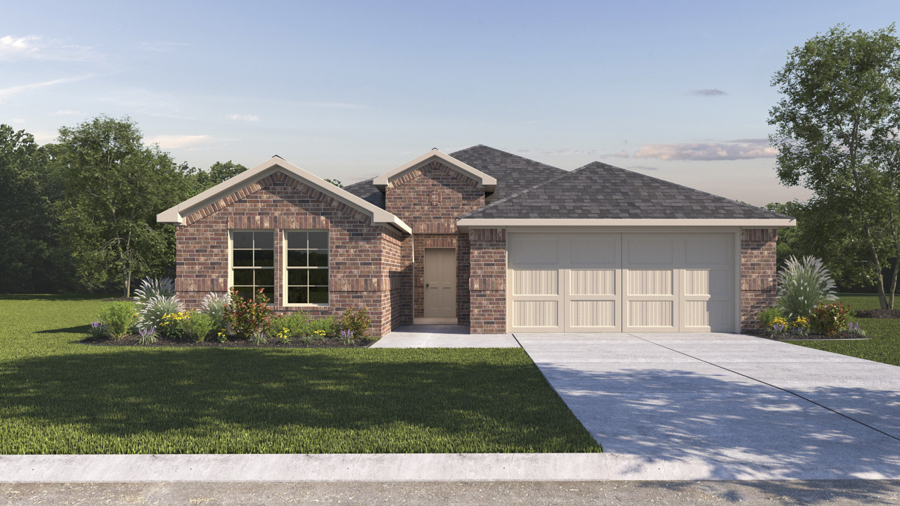 exterior with brick and stone