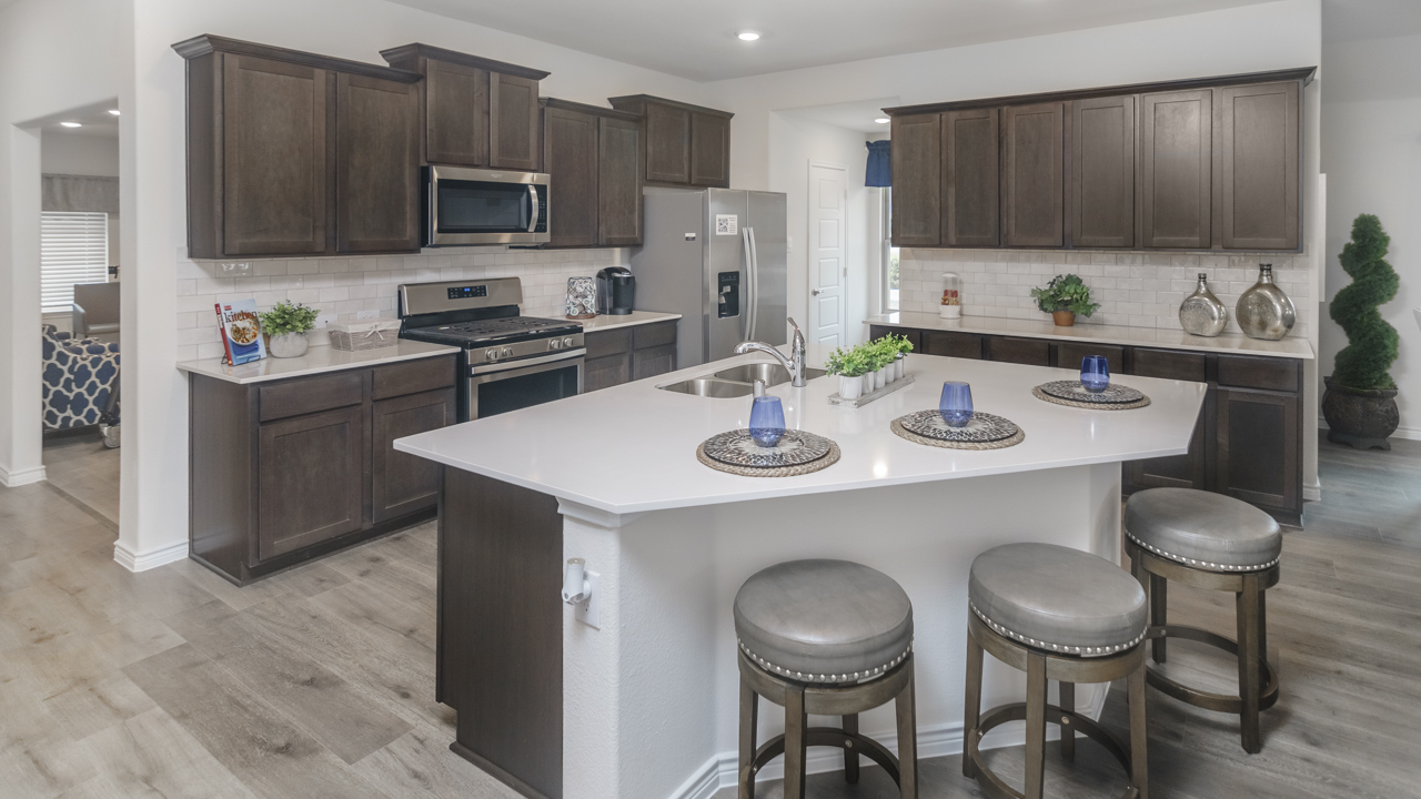 kitchen with large island