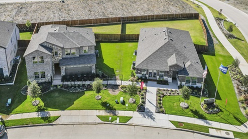 One story and Two story Model home aerial photos