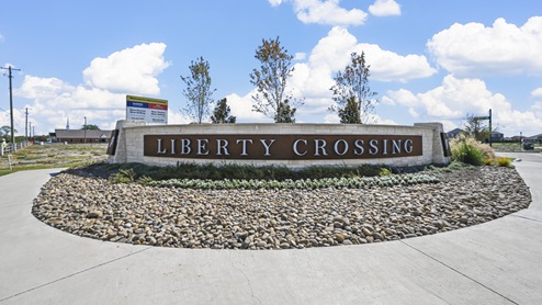 Liberty Crossing community entry monument
