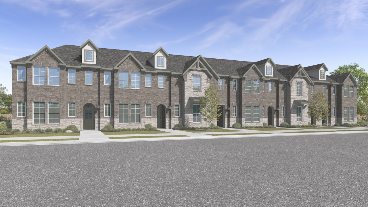 rendering of townhome block