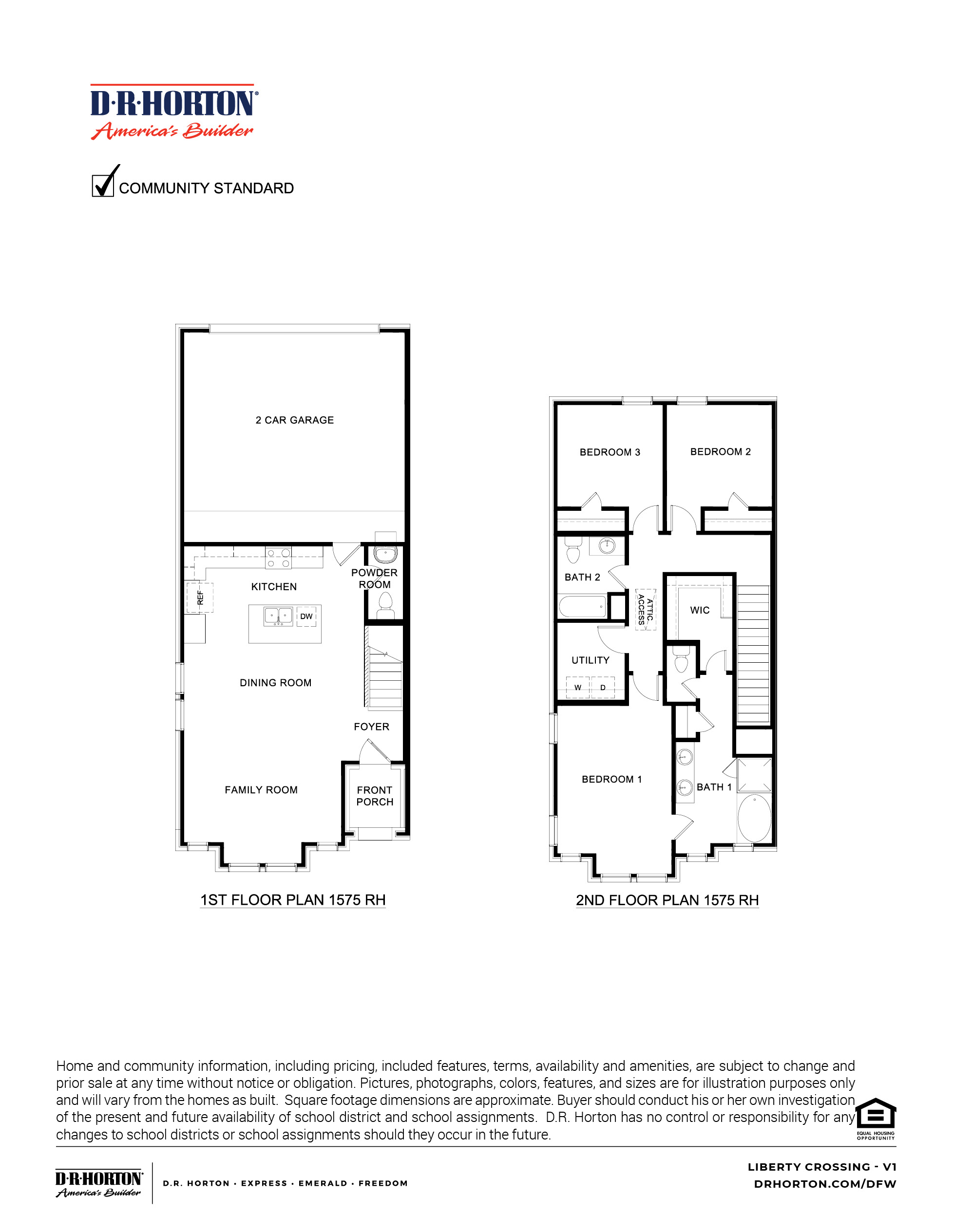 liberty crossing townhome floorplan
