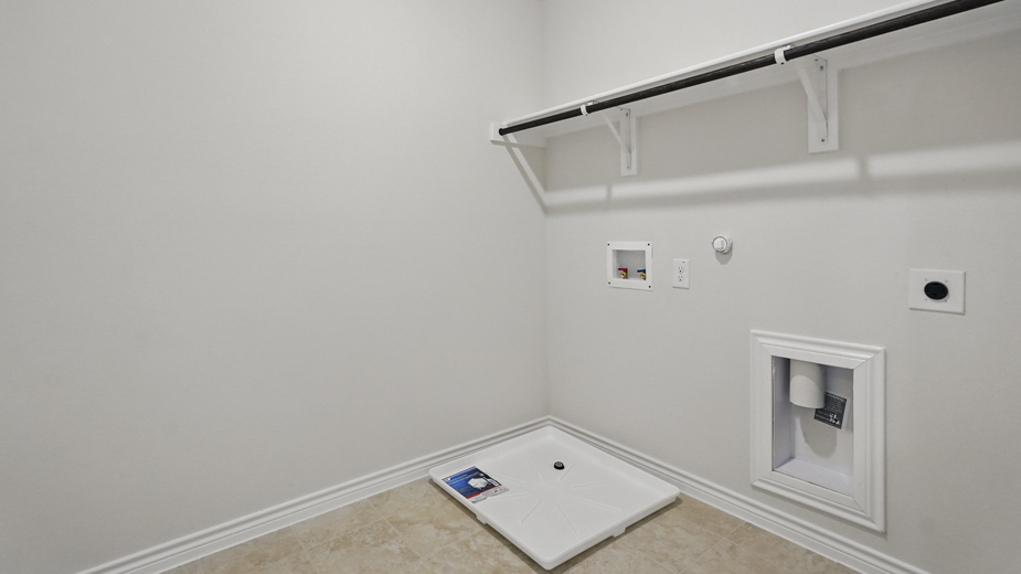 utility area for washer and dryer