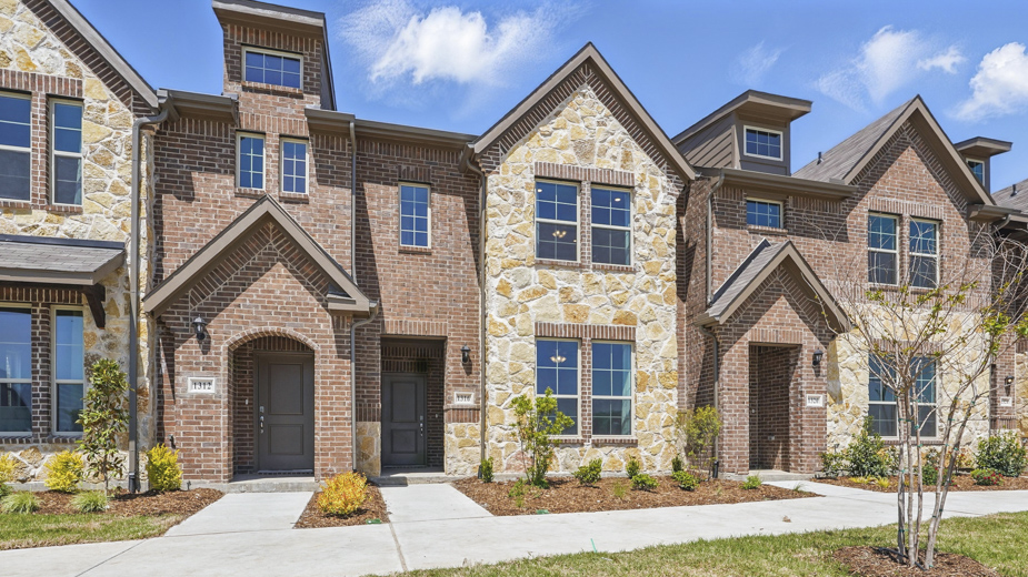 exterior of town home with two tone brick exterior