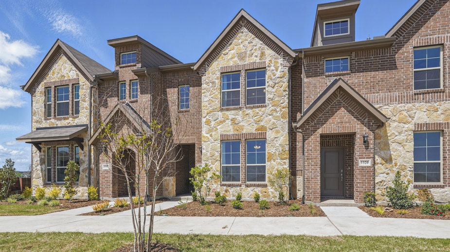 exterior of town home with two tone brick exterior