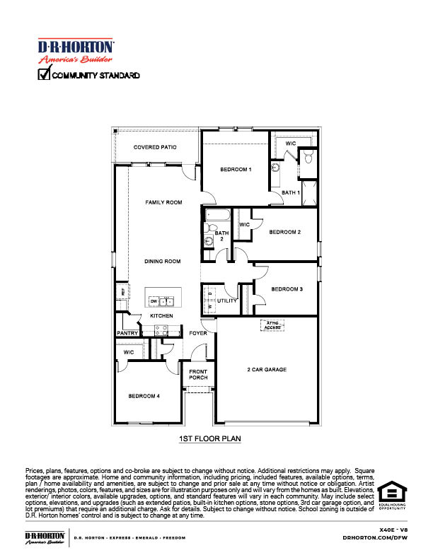 Floor Plan in Corsicana Commons Corsicana, TX D.R. Horton