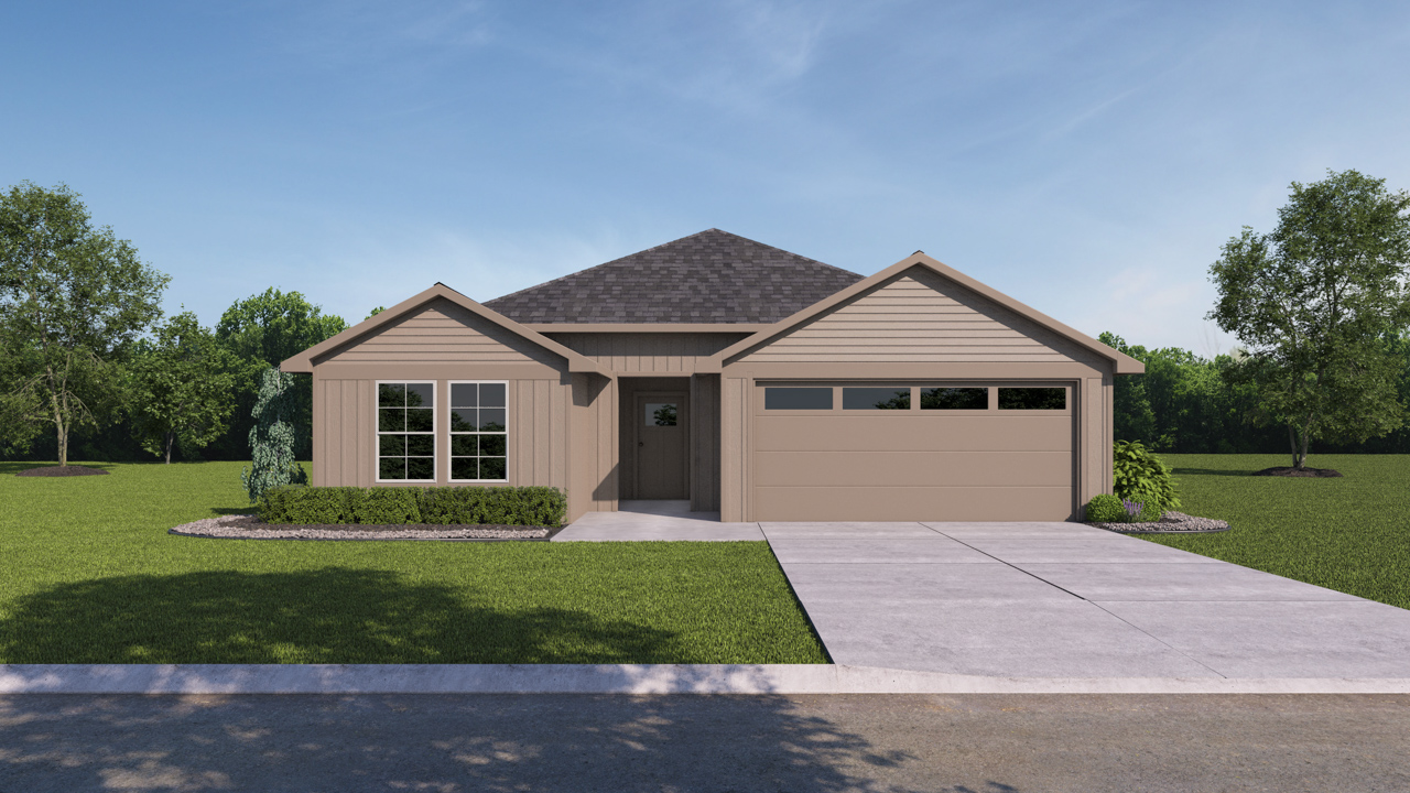 X40J Justin Floorplan at Corsicana Commons in Corsicana, TX - 1 Story 4 Bedroom 2 Bathroom - Rendering