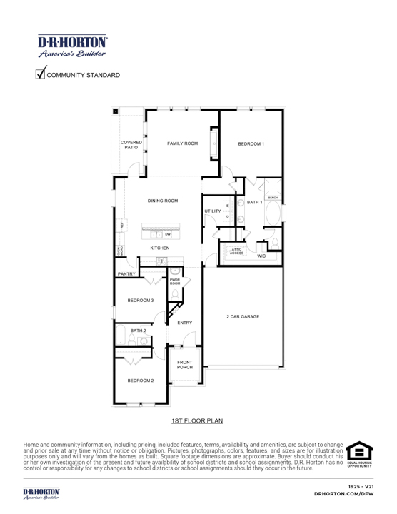 the floorplan layout of a one story home