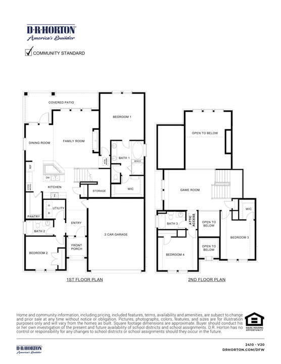 the floorplan layout of a two story home