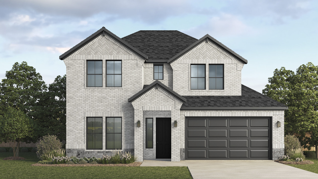 a rendering of a two story home