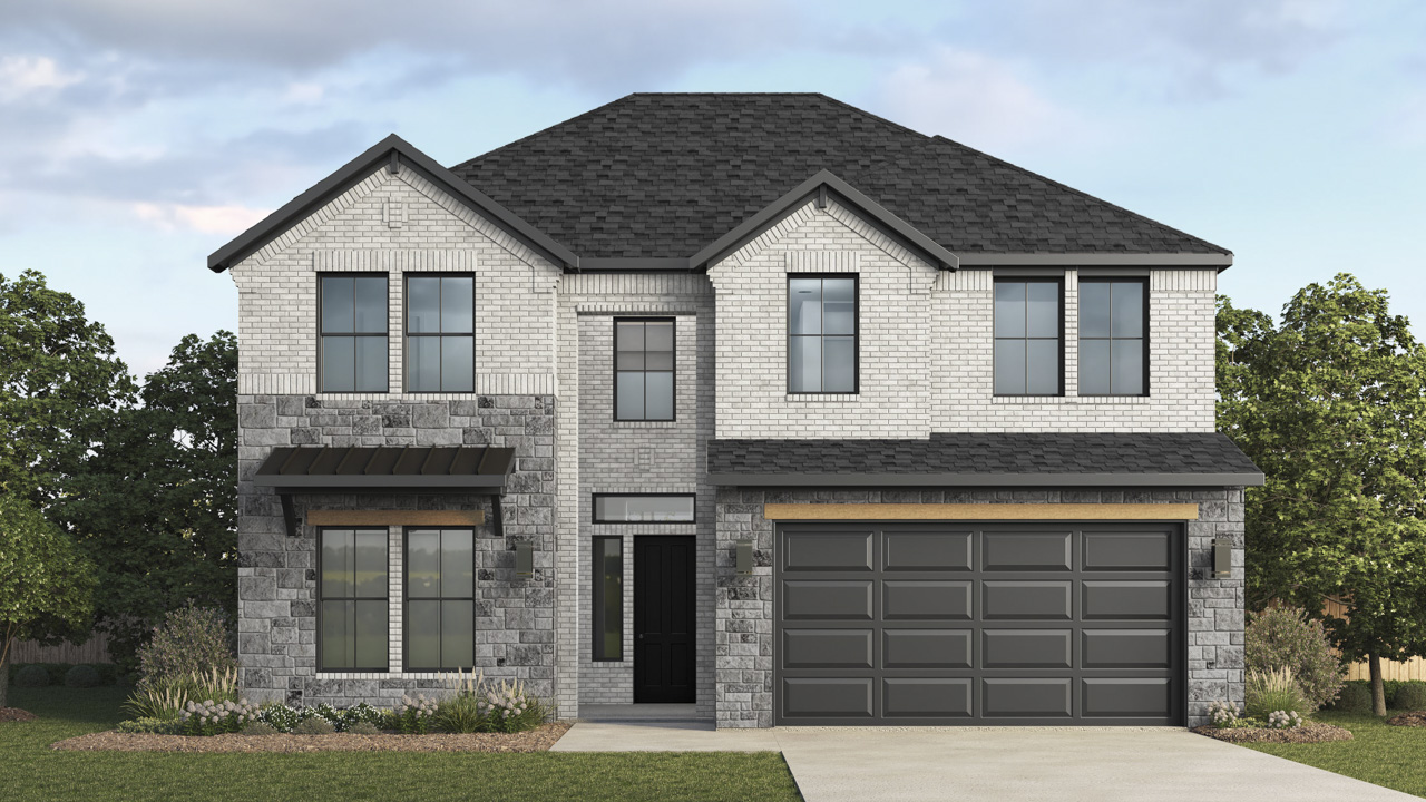a rendering of a two story home