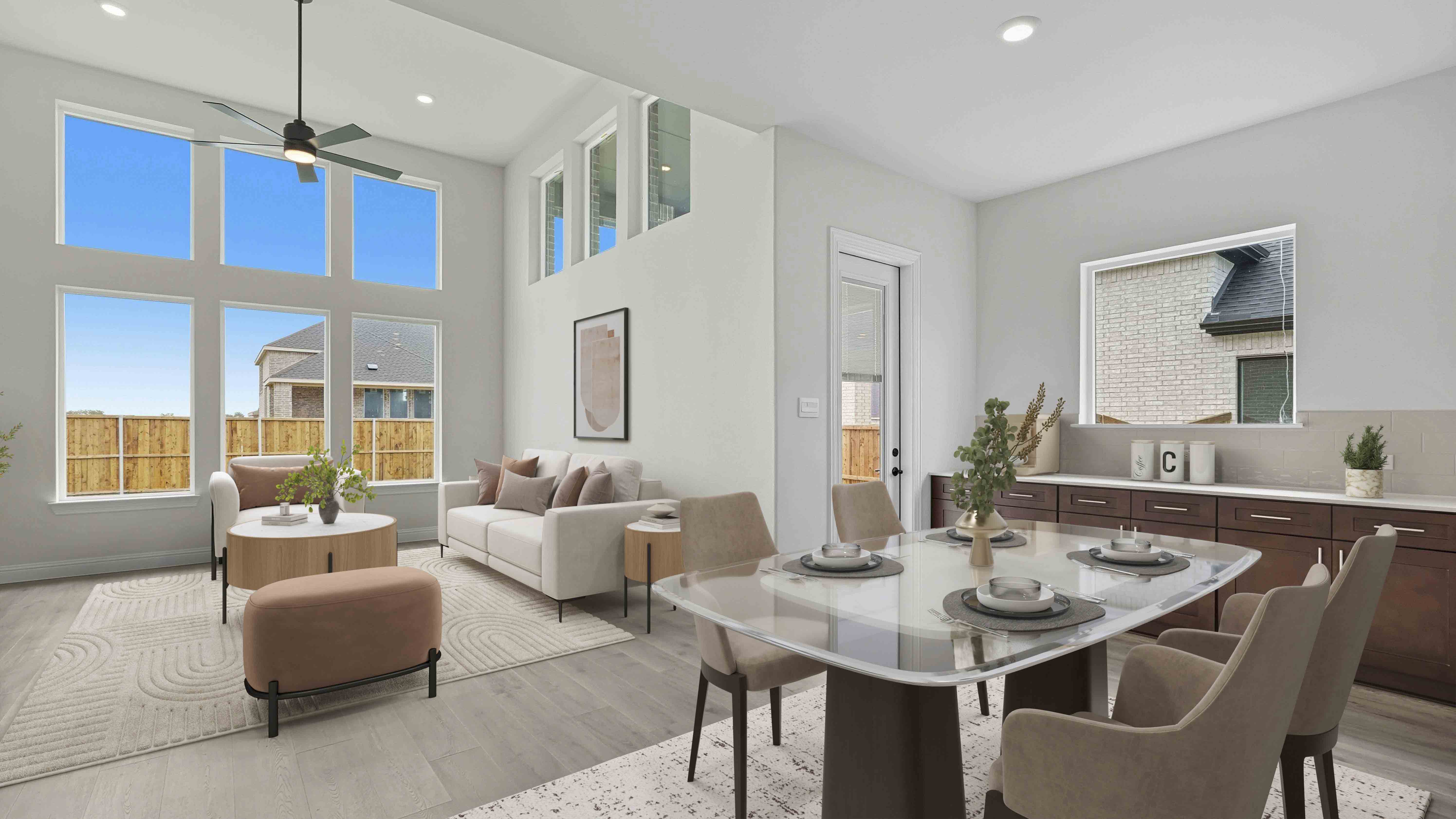 dining and living area