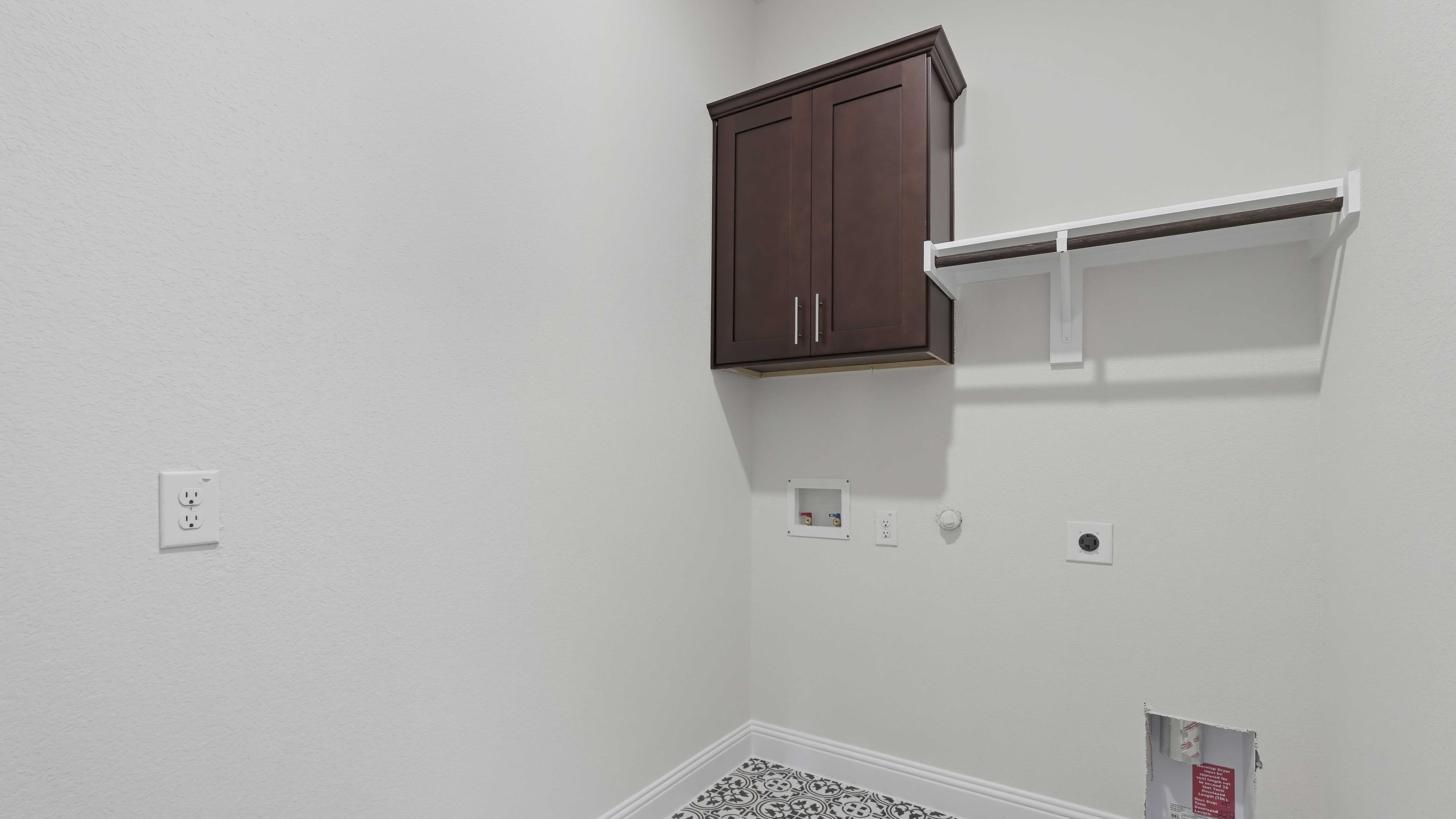 utility area for washer and dryer