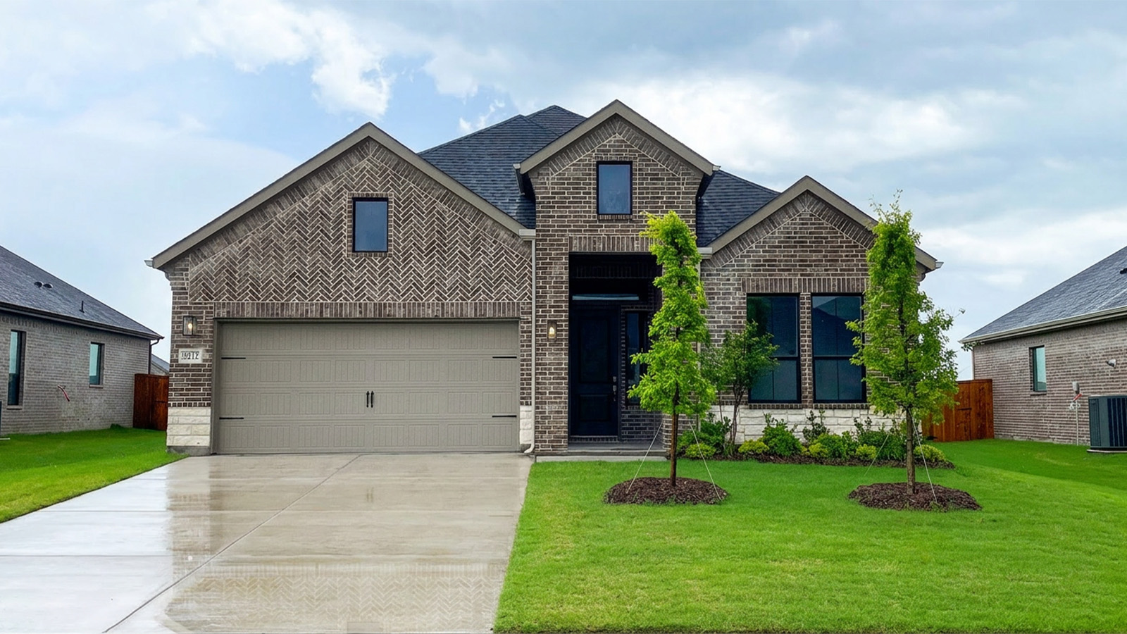 exterior with brick and stone