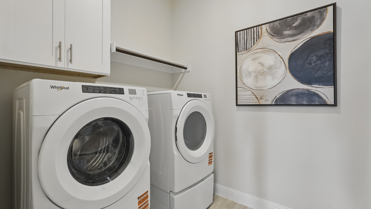 utility area for washer and dryer