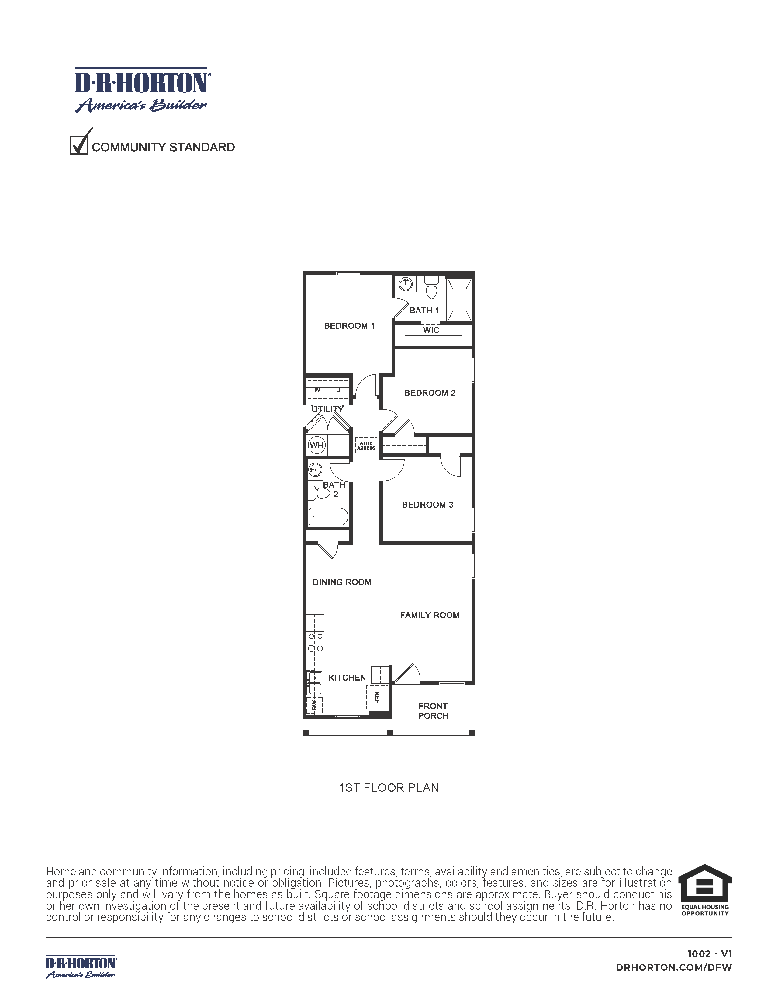 Rendering of a Cottage single story floorplan rendering