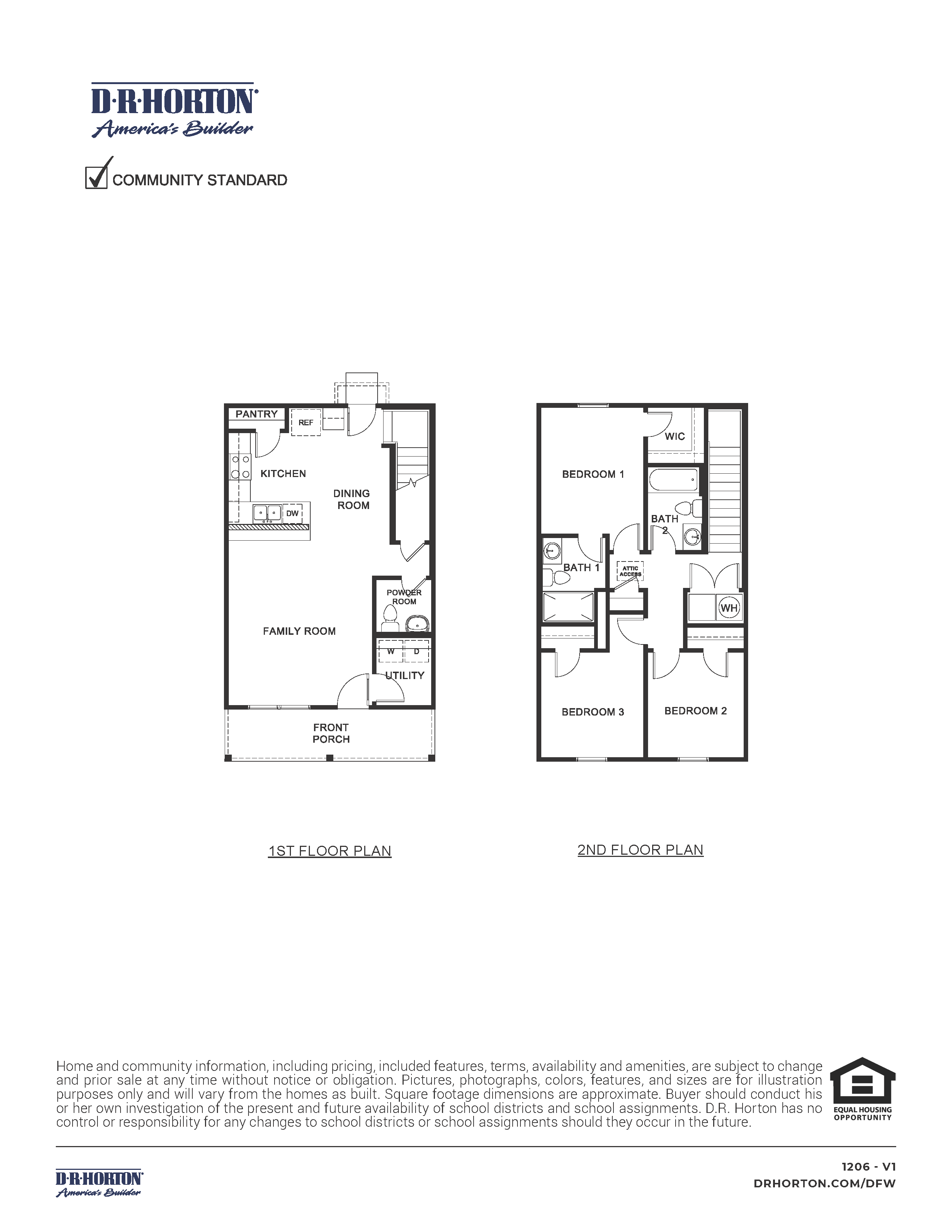 Rendering of a two story cottage style home floorplan