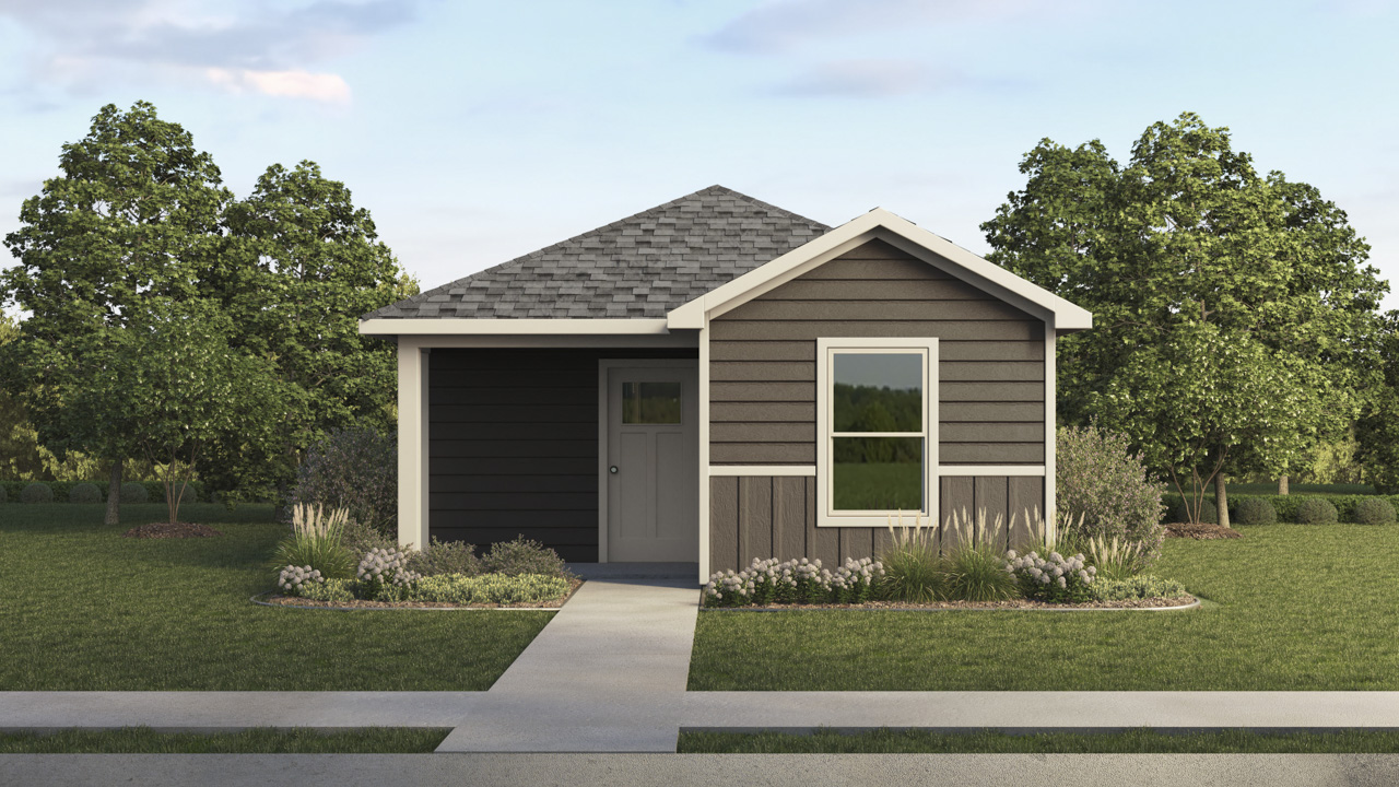 rendering of one story cottage home