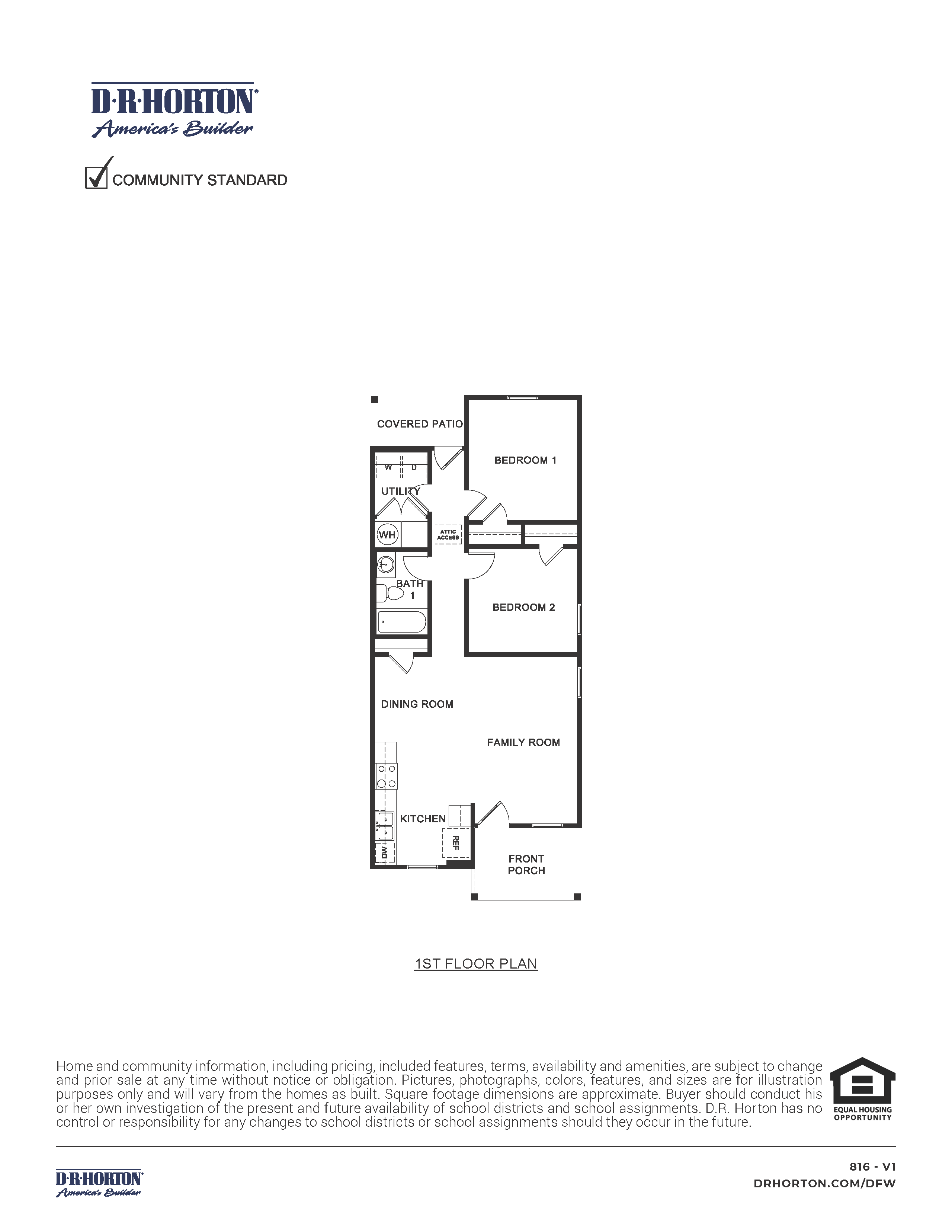 Rendering of a cottage style one story floorplan