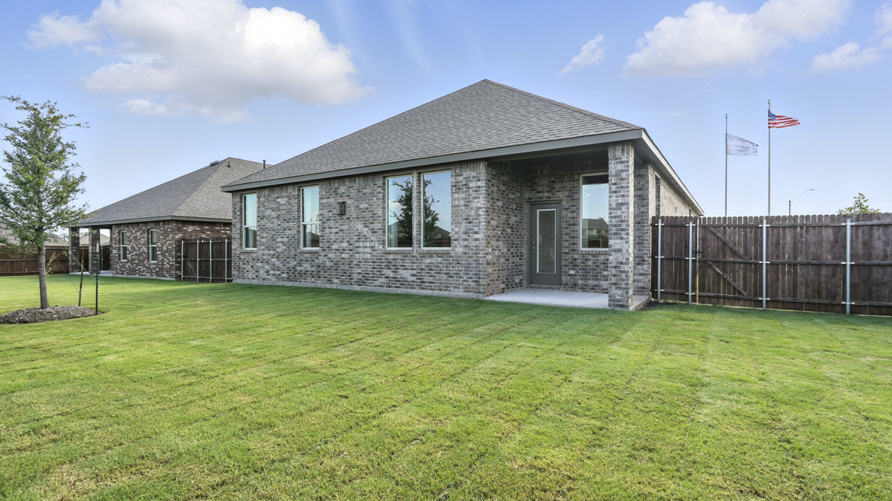 Back exterior of model home