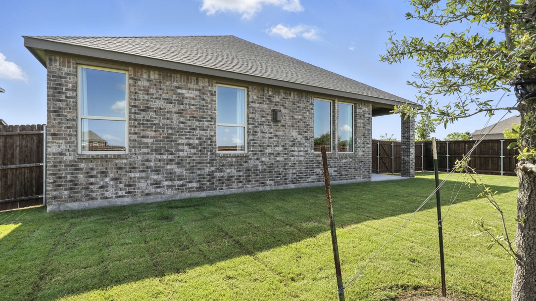 Back exterior of model home