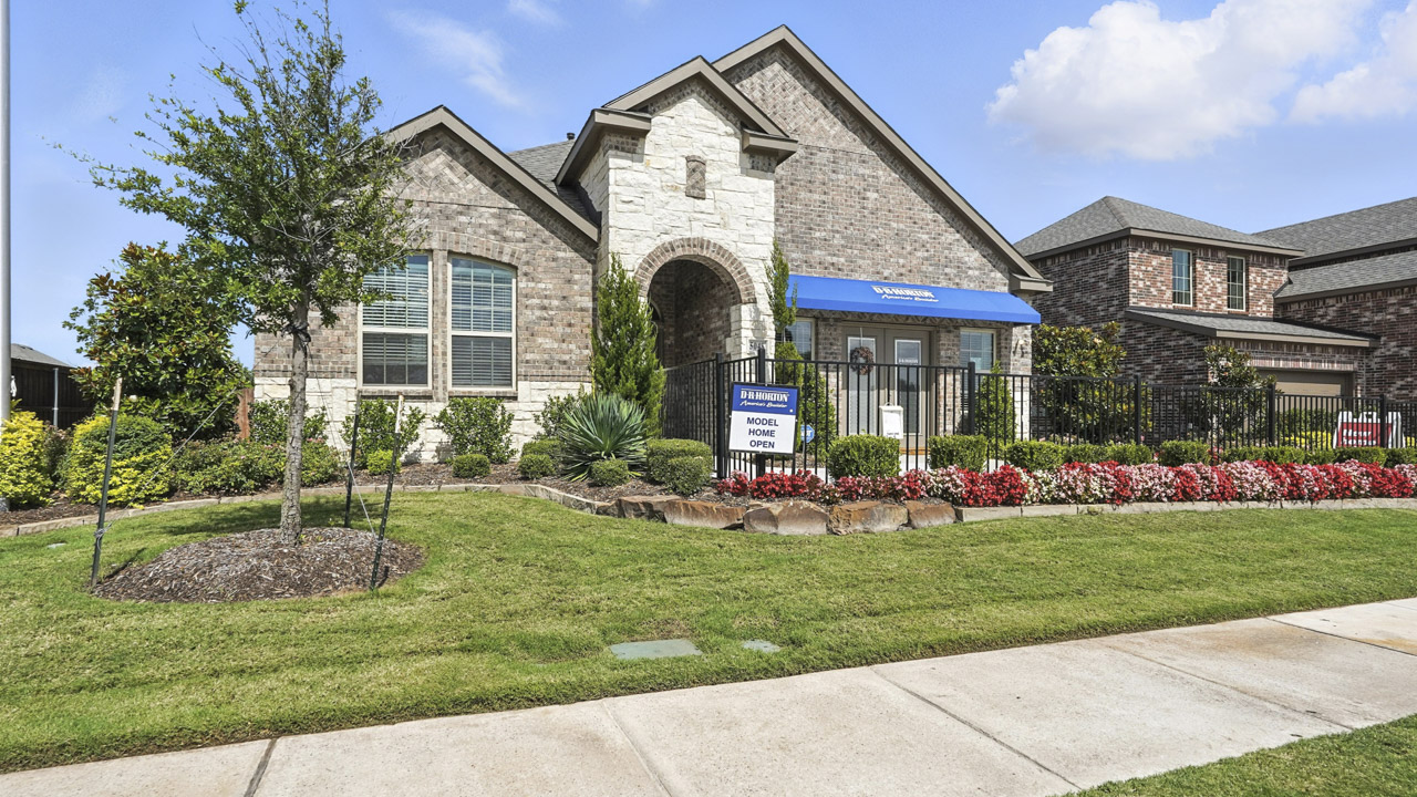Front exterior of model home
