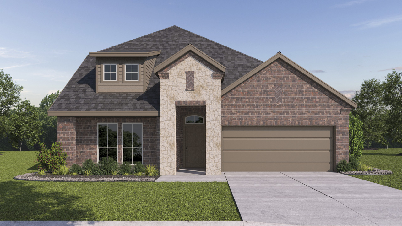 2 story house with 2 car garage