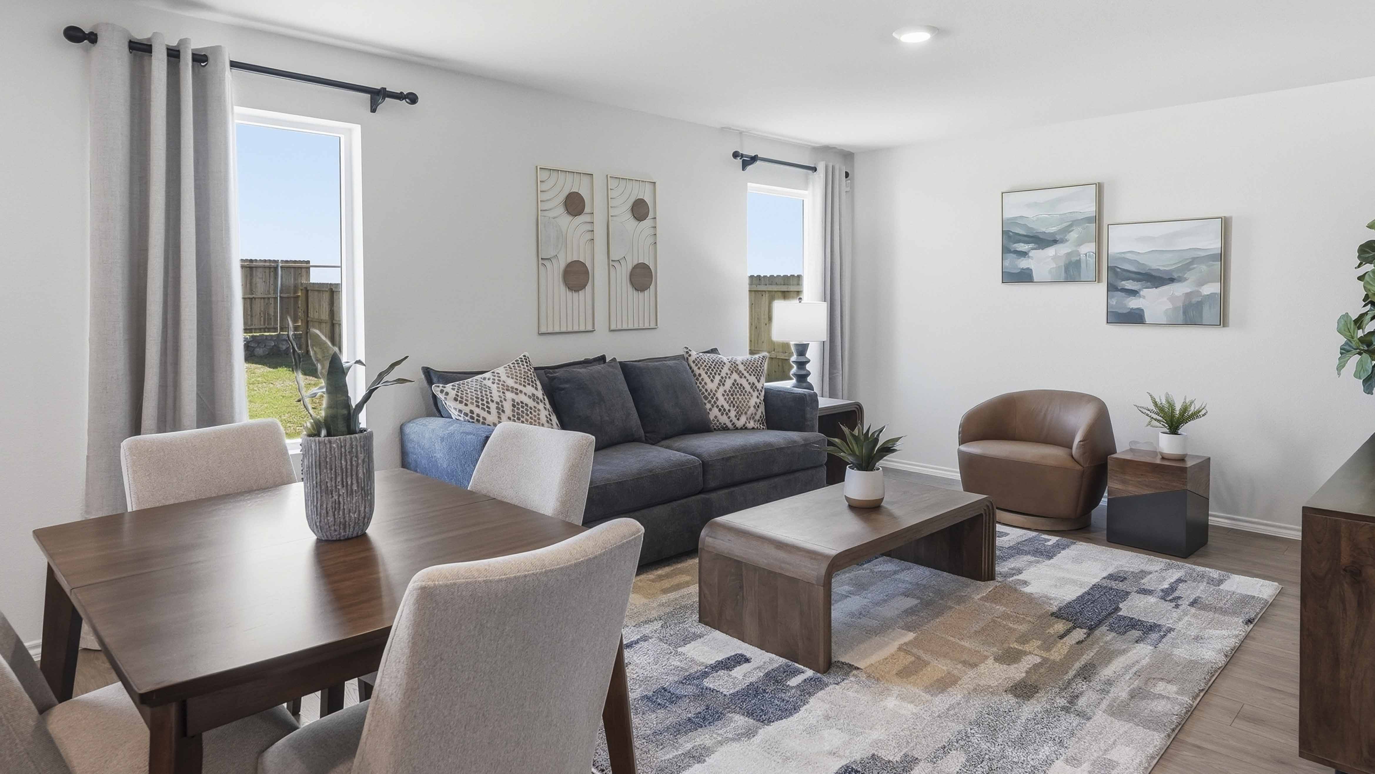 dining and living area