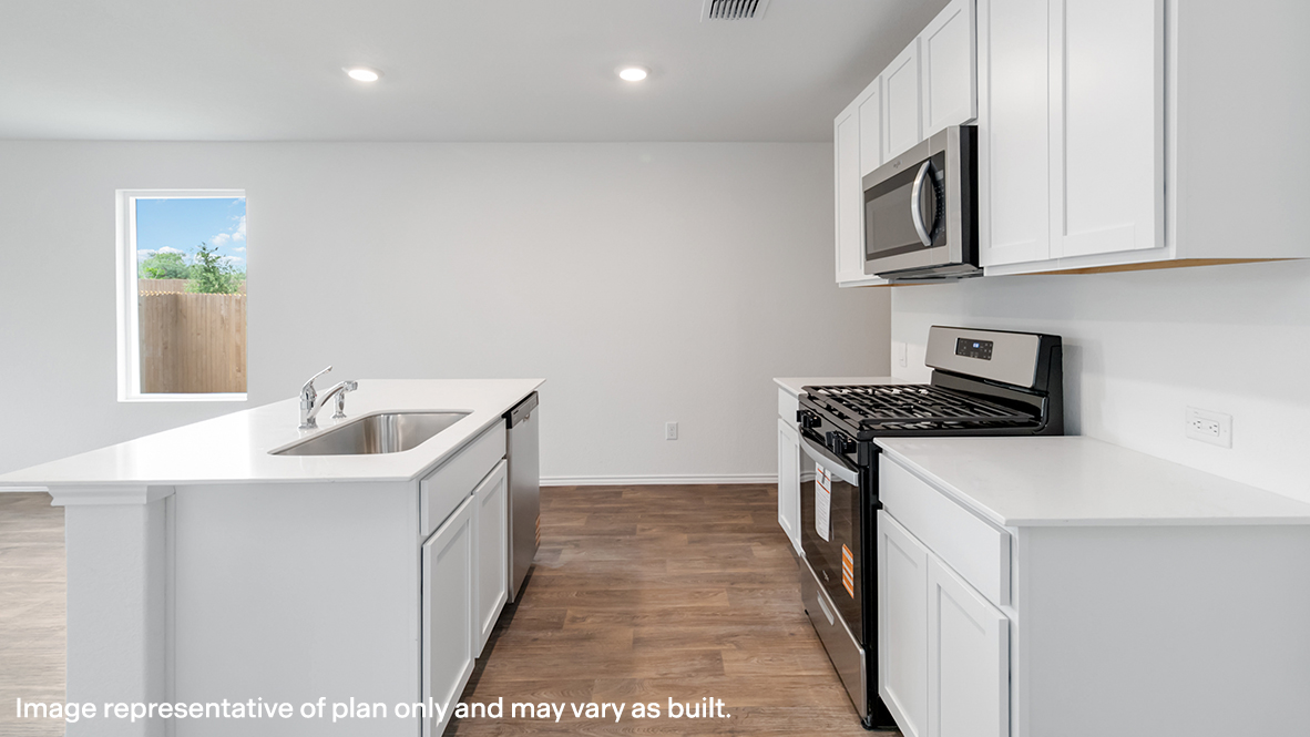 large kitchen island with stainless steel dish washer, deep single basin sink and quartz countertop