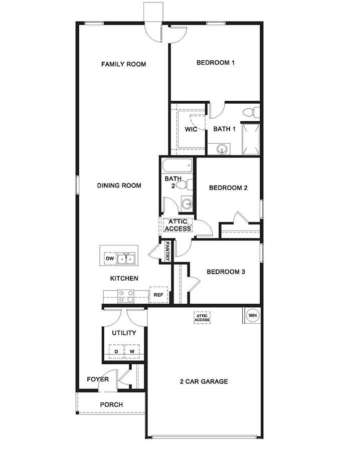 T30C single story floor plan image