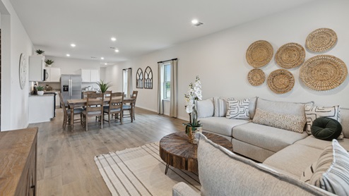 Living area open to dining