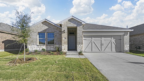 Single story home with 2-car garage