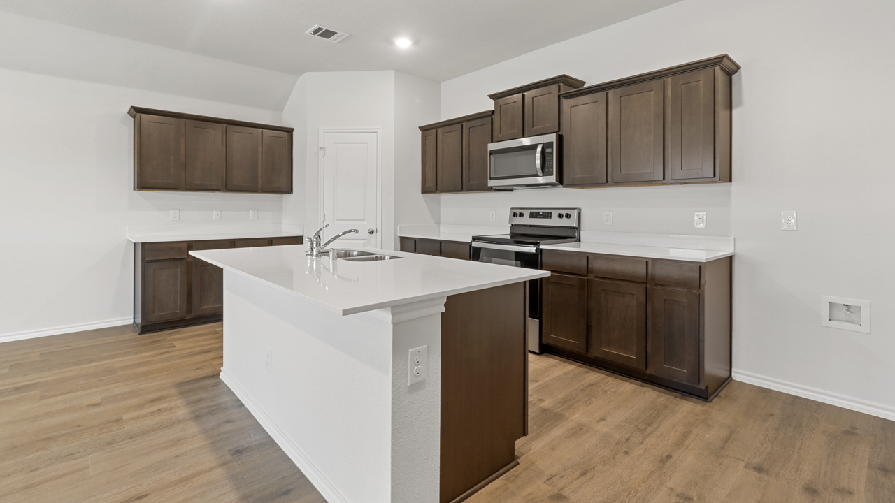 kitchen with large island